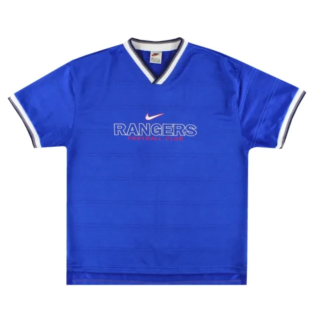 1997-99 Rangers Nike Training Shirt L - Rangers / Excellent 