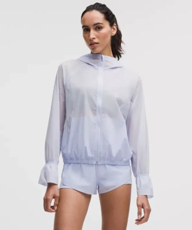 lululemon – Women's Translucent Hooded Jacket – Color Blue – Size XL