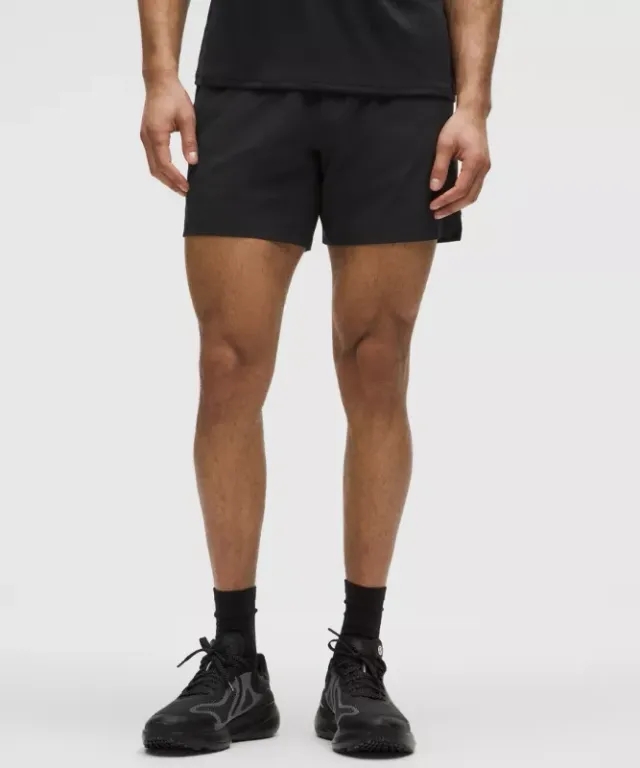 lululemon – Men's Mile Maker Run Crew Linerless Shorts – 6" – Color Black – Size 2XL