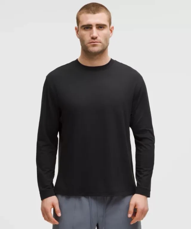 lululemon – Men's EasySet Training Long-Sleeve Shirt – Color Black – Size Small