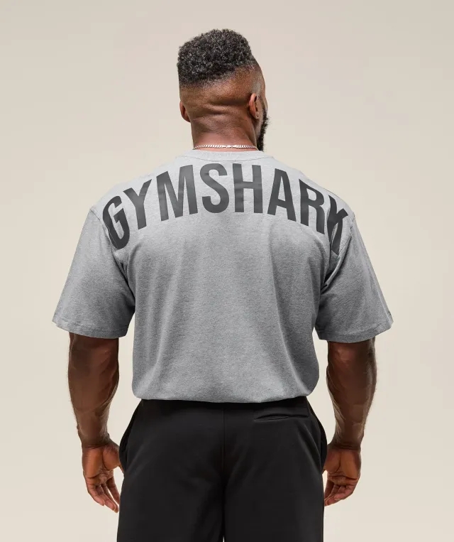  Power T-Shirt - Charcoal Core Marl/Black