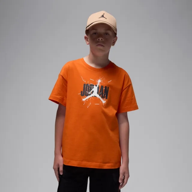Nike Jordan Older Kids' '85 Shatter T-Shirt - Orange - Cotton