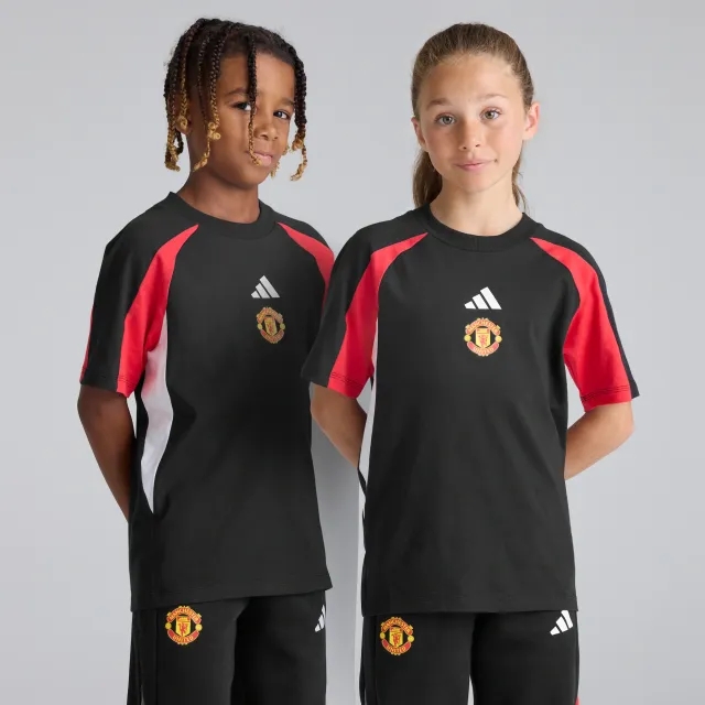 Manchester United x adidas Kids Colourblock T-Shirt Black/Red