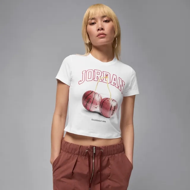 Nike Jordan Brooklyn Women's T-Shirt - White - Modal/Cotton/Elastane