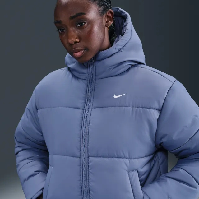 Nike Sportswear Classic Puffer Women's Therma-FIT Loose Hooded Jacket - Blue - Polyester