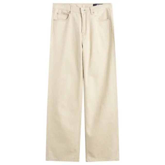 Jacquemus Men's Cotton Hemp 5 Pocket Trousers Light Beige