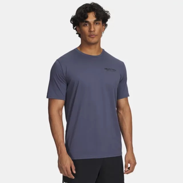 Project Rock Men's Short Sleeve Downpour Gray / Black L
