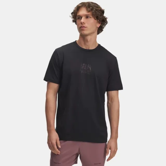 Project Rock Men's Short Sleeve Black / Maroon Mist L