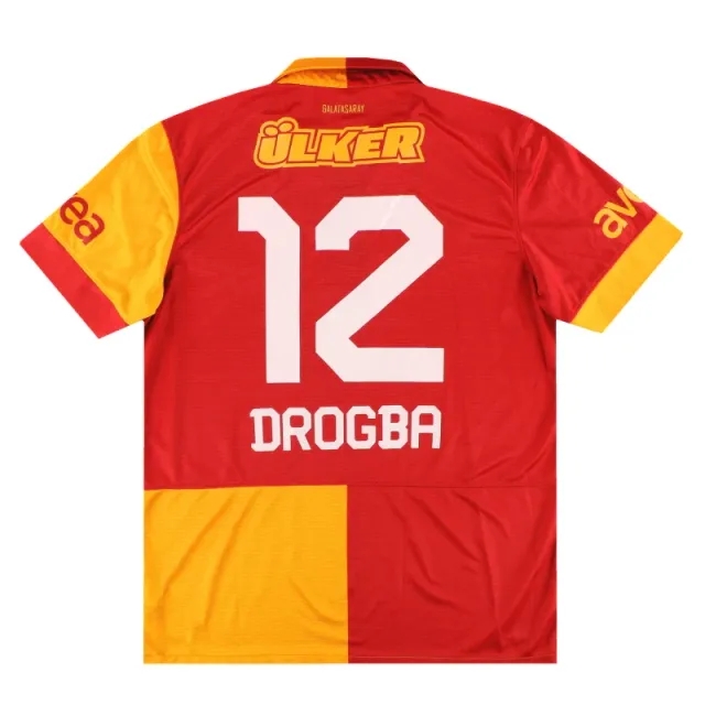 2012-13 Galatasaray Nike Home Shirt Drogba #12 L - Galatasaray / Excellent 