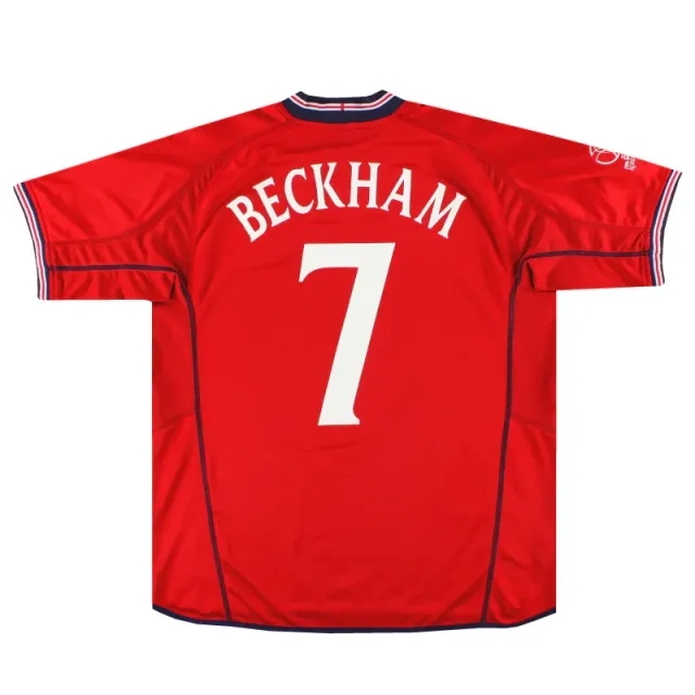 2002-04 England Umbro Away Shirt 'vs Argentina' Beckham #7 L - England / Excellent 