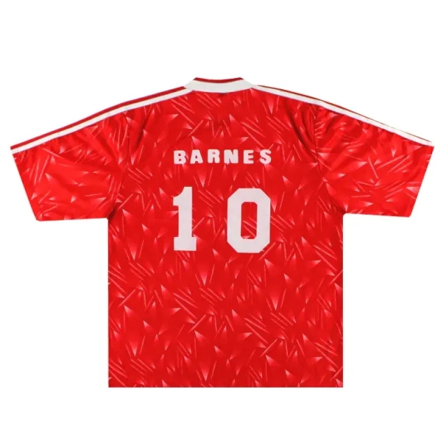 1989-91 Liverpool adidas Home Shirt Barnes #10 L - Liverpool / Excellent 