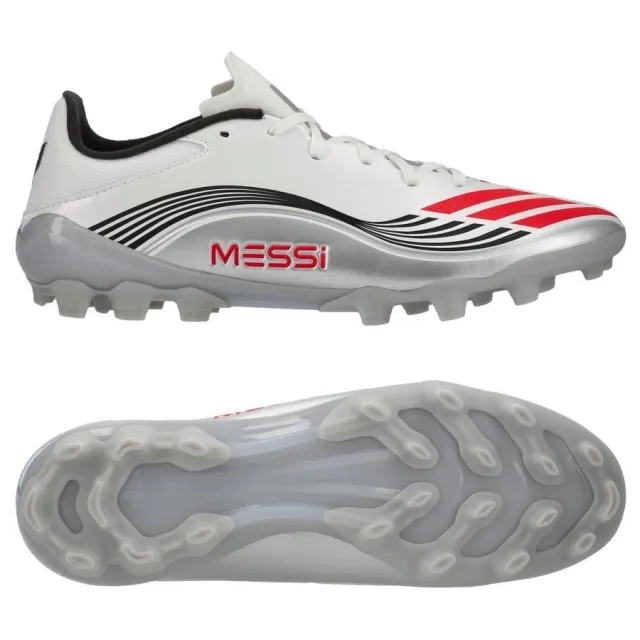 Adidas F50 Messi League 2G/3G Ag Prestig10 - Footwear White/Lucid Red/Silver Metallic - ['White']