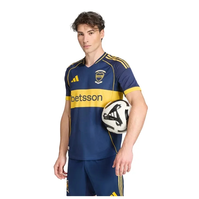 Adidas Boca Juniors 25/26 Authentic Home Short Sleeve T-shirt