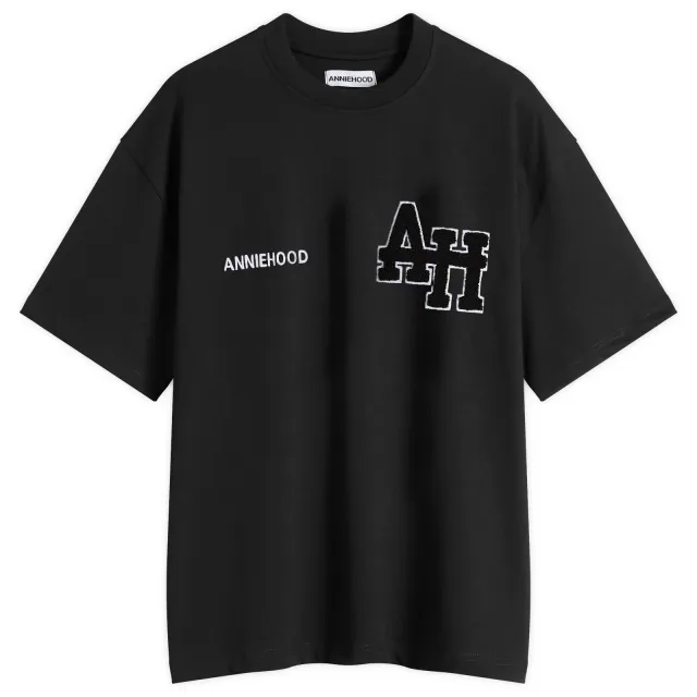 ANNIE HOOD Men's College T-Shirt Black/Black