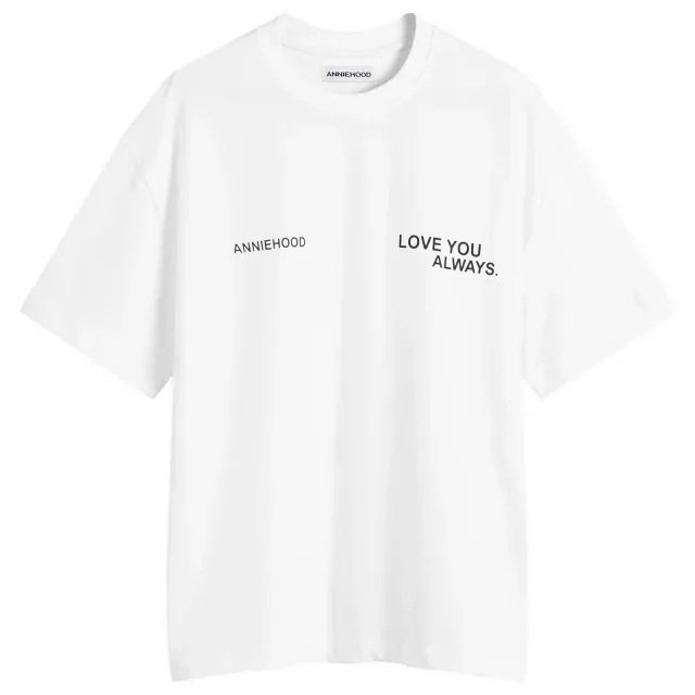 ANNIE HOOD Men's Love You Always T-Shirt White