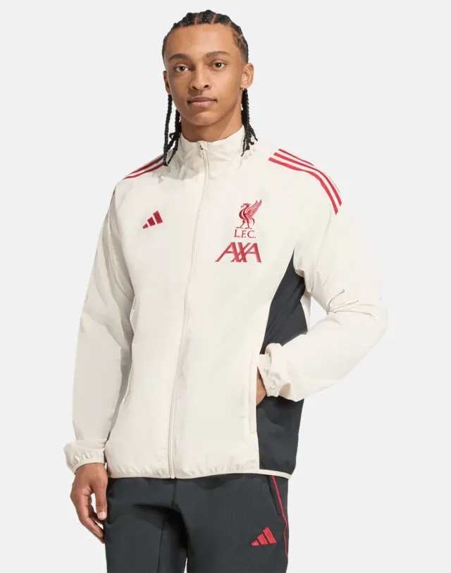 Men's adidas Adults Liverpool Presentation Jacket in White 