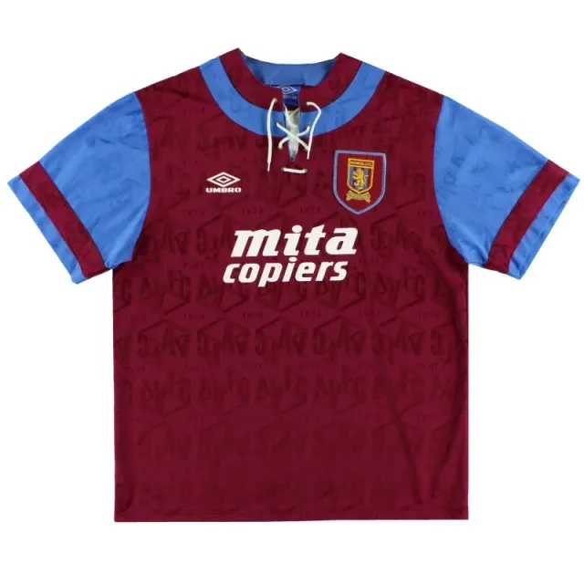 1992-93 Aston Villa Umbro Home Shirt XL - Aston Villa / Very good 