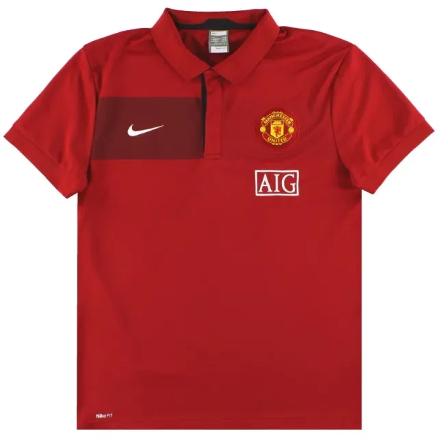 2009-10 Manchester United Nike Polo Shirt L - Manchester United / Excellent 