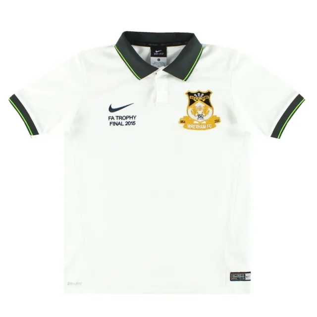 2015 Wrexham Nike 'FA Trophy Final' Polo Shirt S.Boys - Wrexham / Very Good 