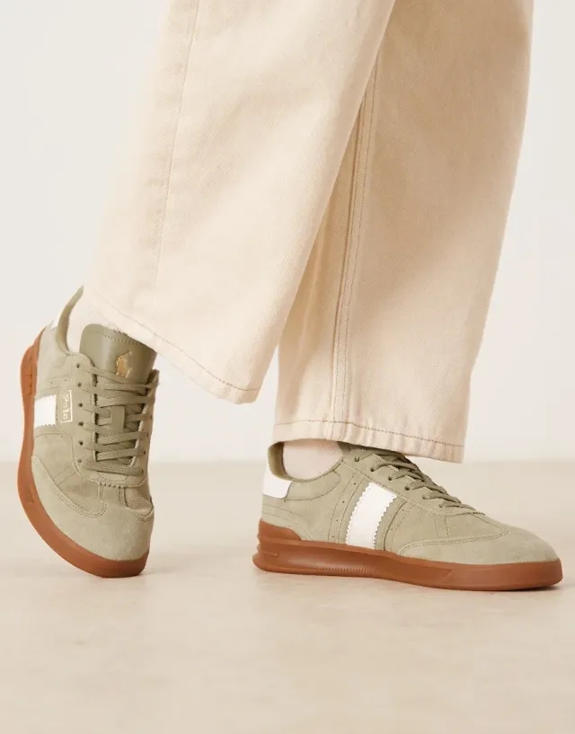 Polo Ralph Lauren  HERITAGE AERA PP  women's Shoes (Trainers) in Kaki