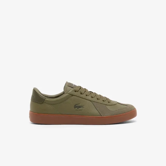 Lacoste Men's Baseshot Pro Leather Sneakers - Khaki / Gum