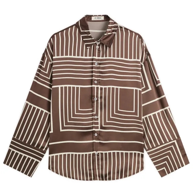 4th & Reckless Women's Amira Print Shirt Chocolate
