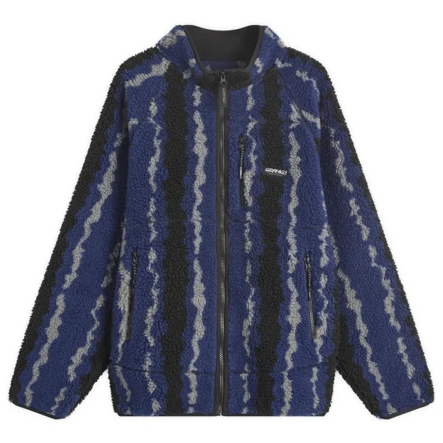 Gramicci Men's Ripple Sherpa Jacket Navy Ripple