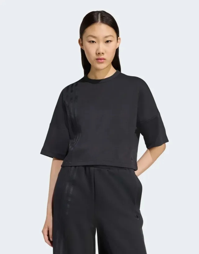 T-Shirt Adidas Off Placed 3-Stripes T-Shirt Black L