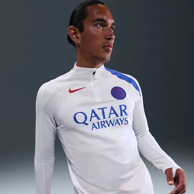 Paris Saint-Germain Strike Third Nike Dri-FIT Total 90 Football Knit Drill Top - White - Sustainable Materials