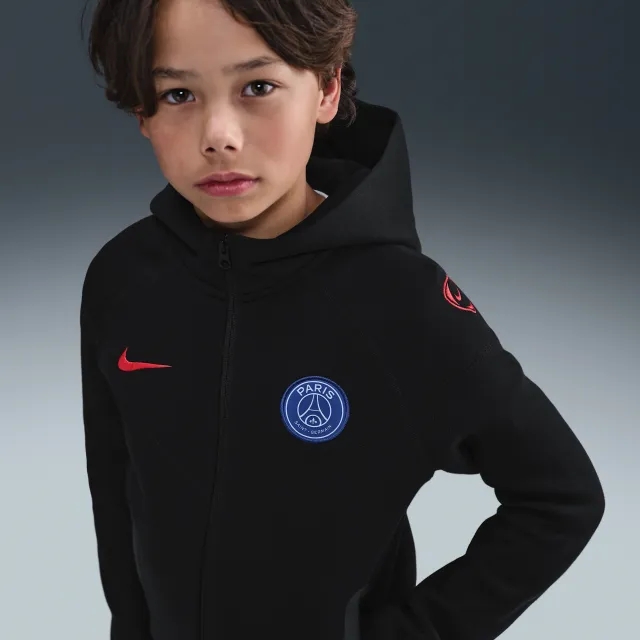 Paris Saint-Germain Tech Third Nike Total 90 Football Fleece Full-Zip Hoodie - Black - Fleece > Tech Fleece