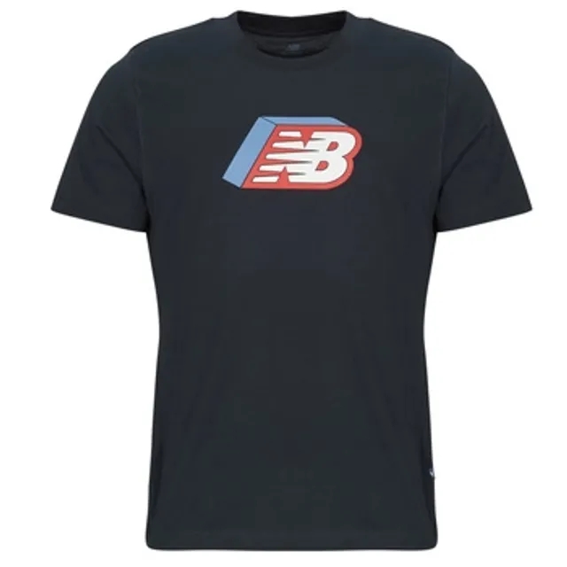 New Balance  CUBED LOGO T-SHIRT  men's T shirt in Black