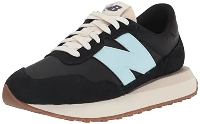 New Balance Women's 237 in Black/White/Beige Suede/Mesh