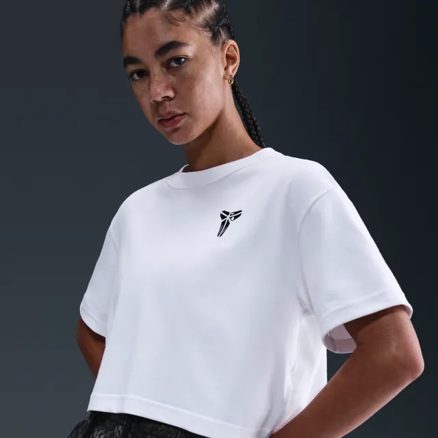 Nike Kobe Women's Dri-FIT Cropped Basketball T-Shirt - White - Polyester/Cotton