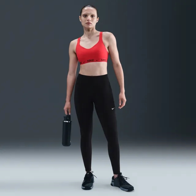 Nike One Seamless Front Women's High-Waisted Full-Length Leggings - Black - Polyester/Elastane
