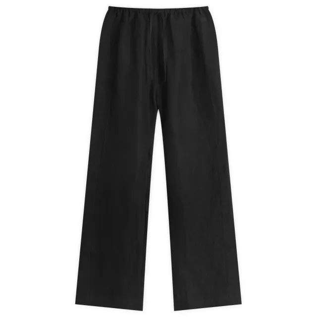 Deiji Studios Women's Double Waist Linen Pants Black