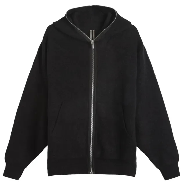 Rick Owens Men's Alpaca Gimp Hoodie Black