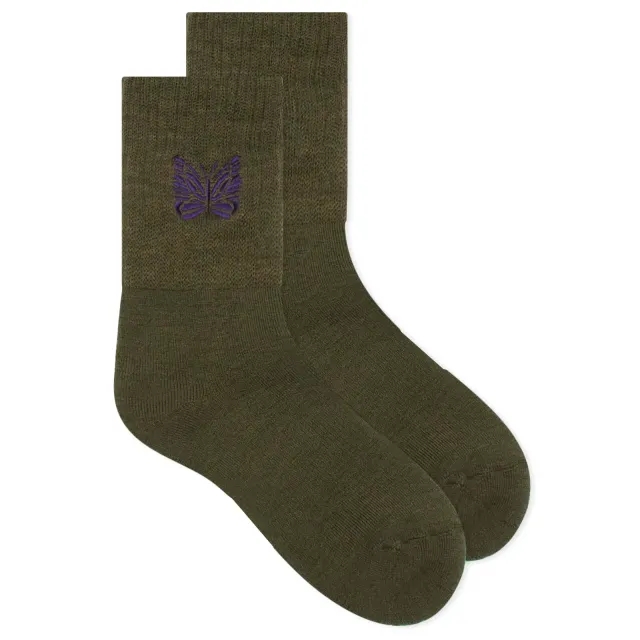 Needles Women's Rib Socks Olive