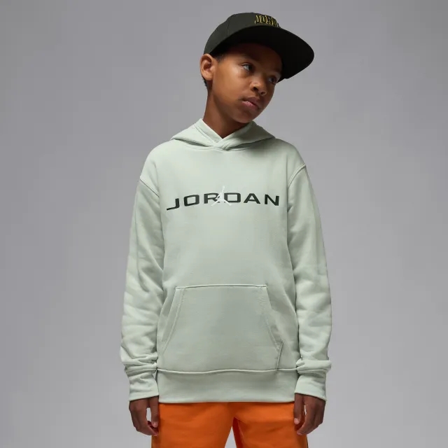 Nike Jordan Older Kids' Baseline Pullover Hoodie - Grey - Cotton