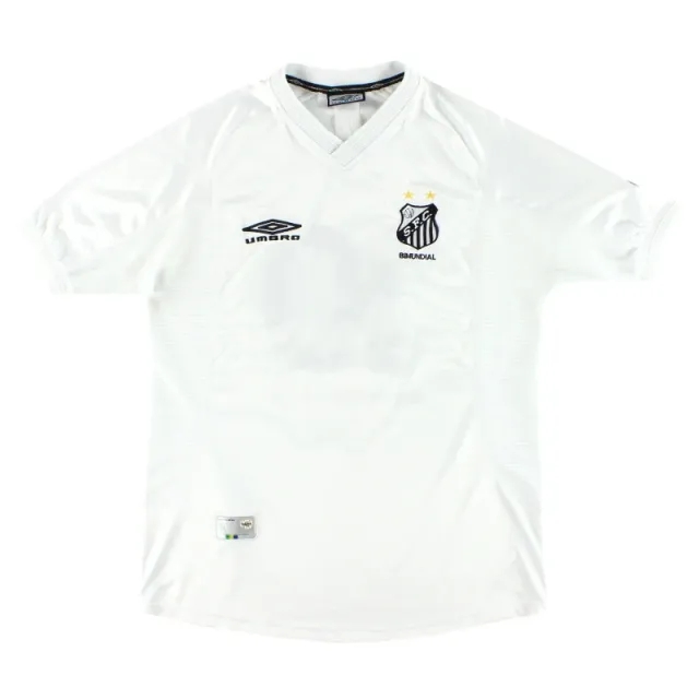 2001 Santos Umbro Home Shirt #10 L - Central and South American Clubs / Very Good 