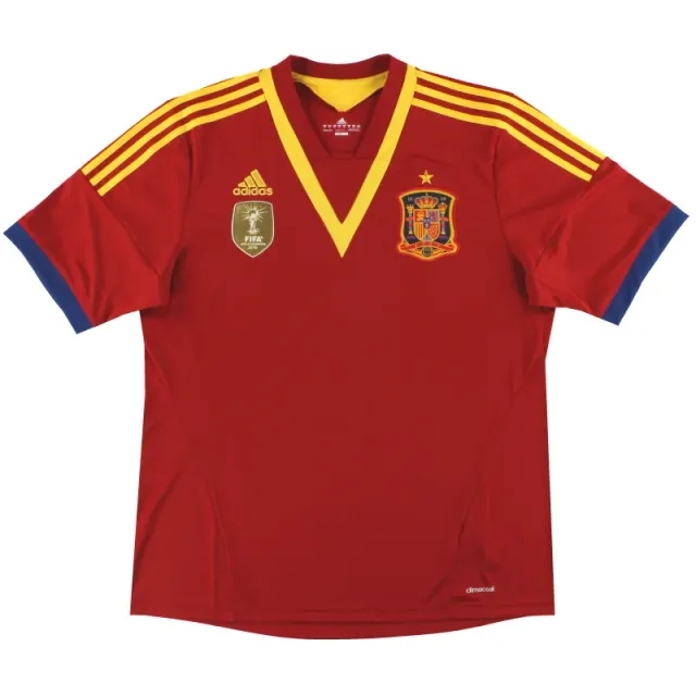 2012-13 Spain adidas Home Shirt S - Spain / Excellent 