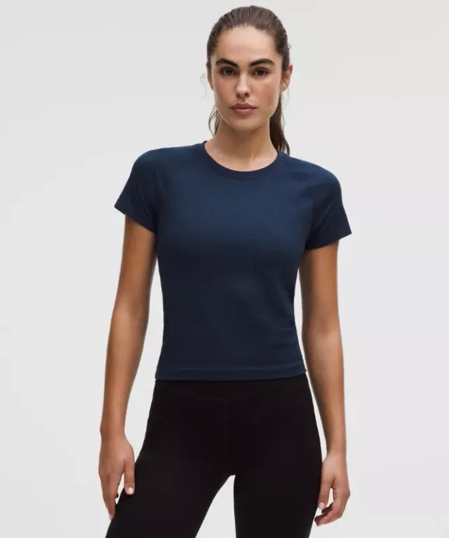 lululemon – Women's Swiftly Tech Short-Sleeve Shirt 2.0 Waist Length – Color Blue – Size 0