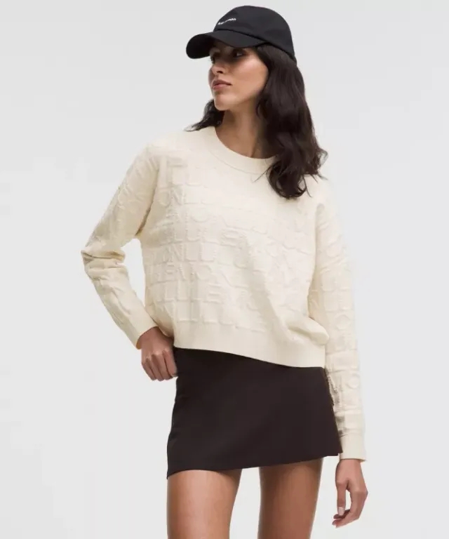 lululemon – Women's Jacquard Crewneck Sweater – Color White – Size Large