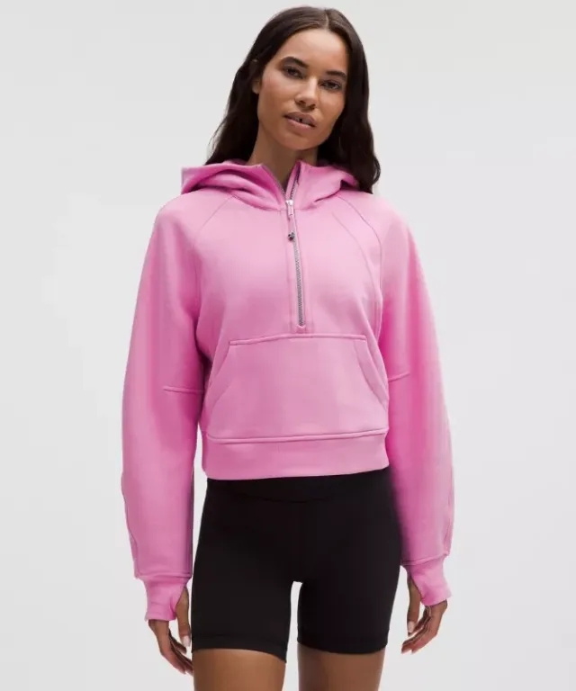 lululemon – Women's Scuba Oversized Half-Zip Hoodie – Color Pink – Size Medium/Large