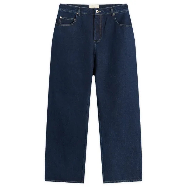 Folk Men's Barrel Leg Jean Deep Denim