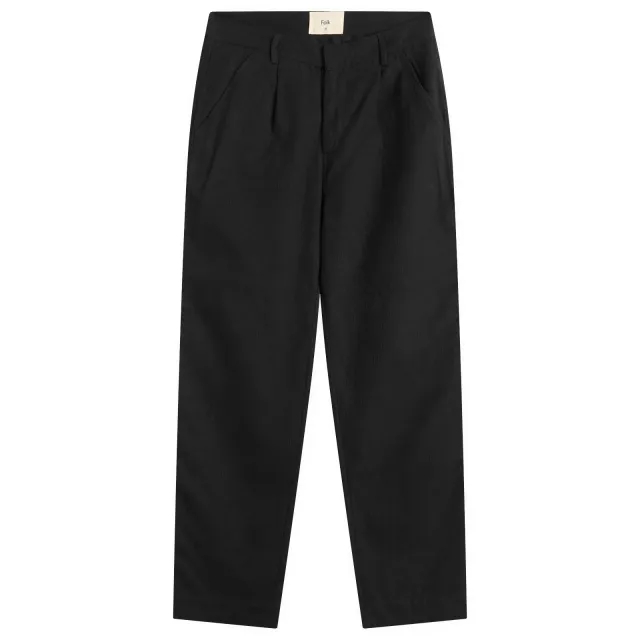 Folk Men's Signal Pant Soft Black Brushed Stripe