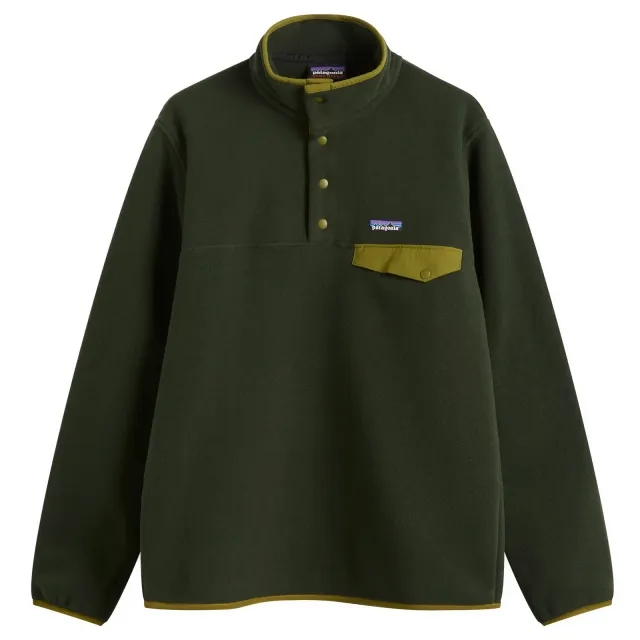 Patagonia Men's Lightweight Synchilla Snap-T Pullover Old Growth Green