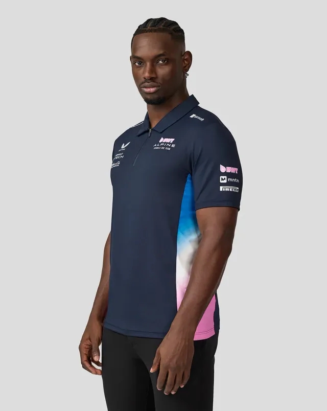 Castore Bwt Alpine Formula One Team Official Men’s Polo Shirt - Navy