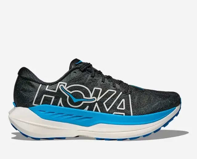 Hoka Men's Rocket X Trail In Black/Skyward Blue