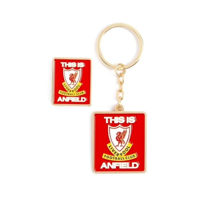 LFC This Is Anfield Badge & Keyring Set