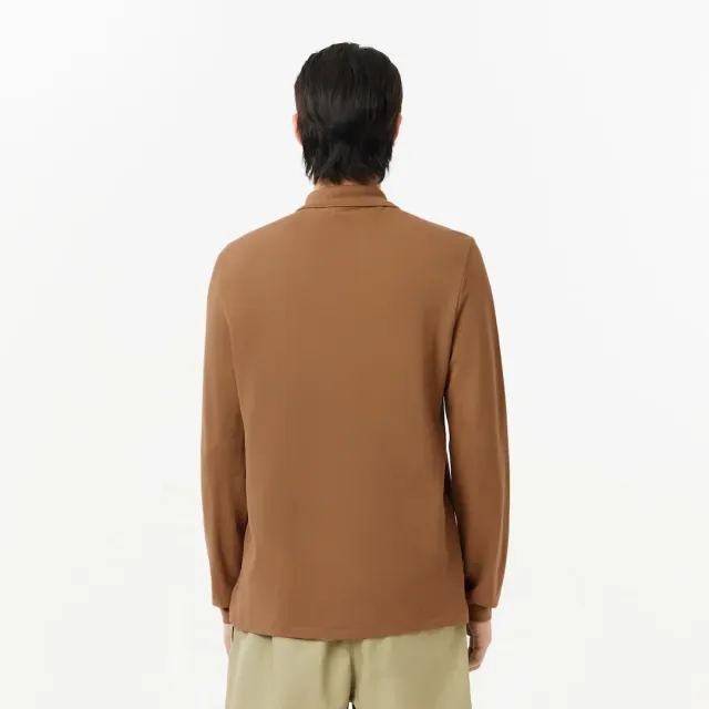 Lacoste Classic Fit Long Sleeved L.12.12 Polo Shirt - Brown